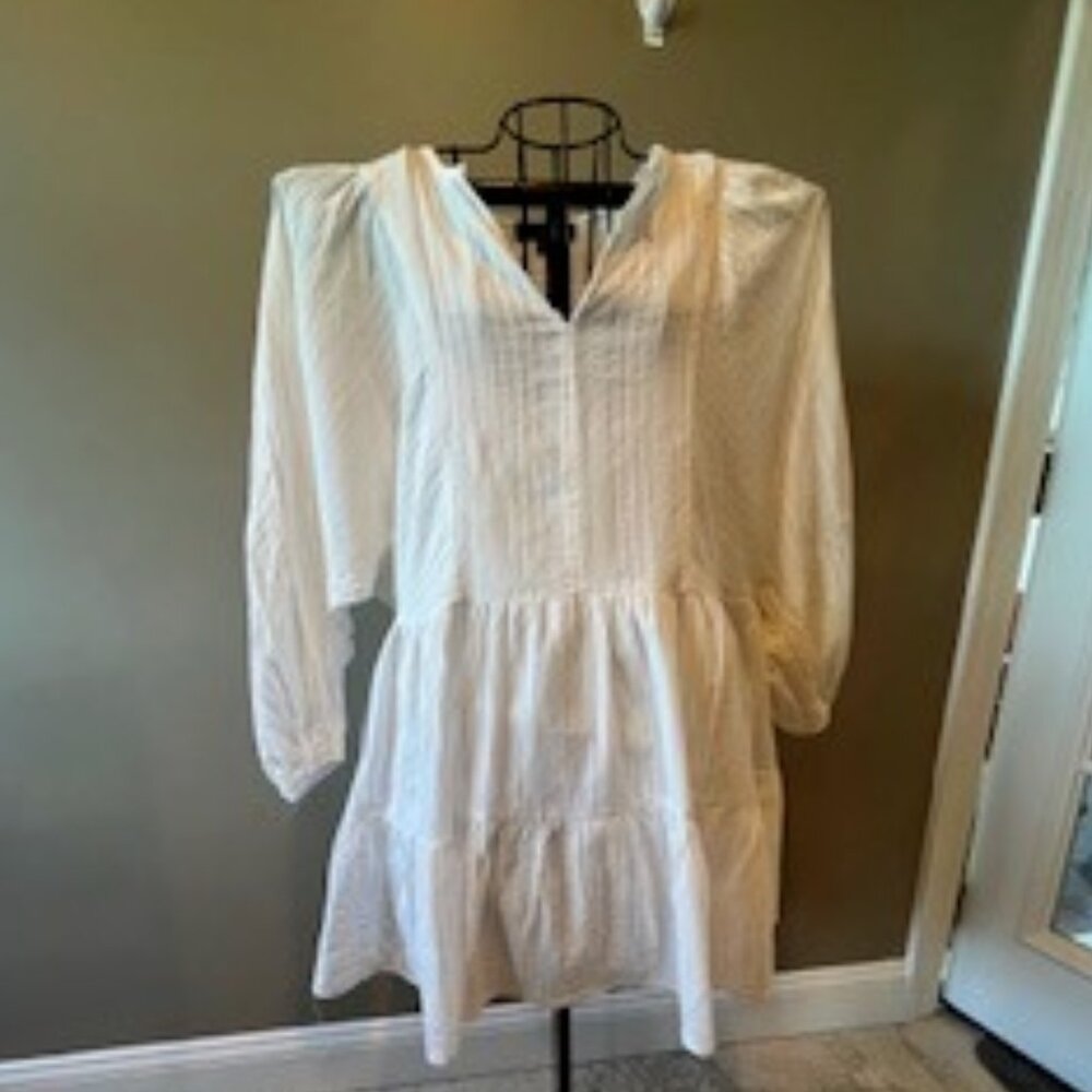 Lulus White Long Sleeve Tunic & Cami Combo SZ.M